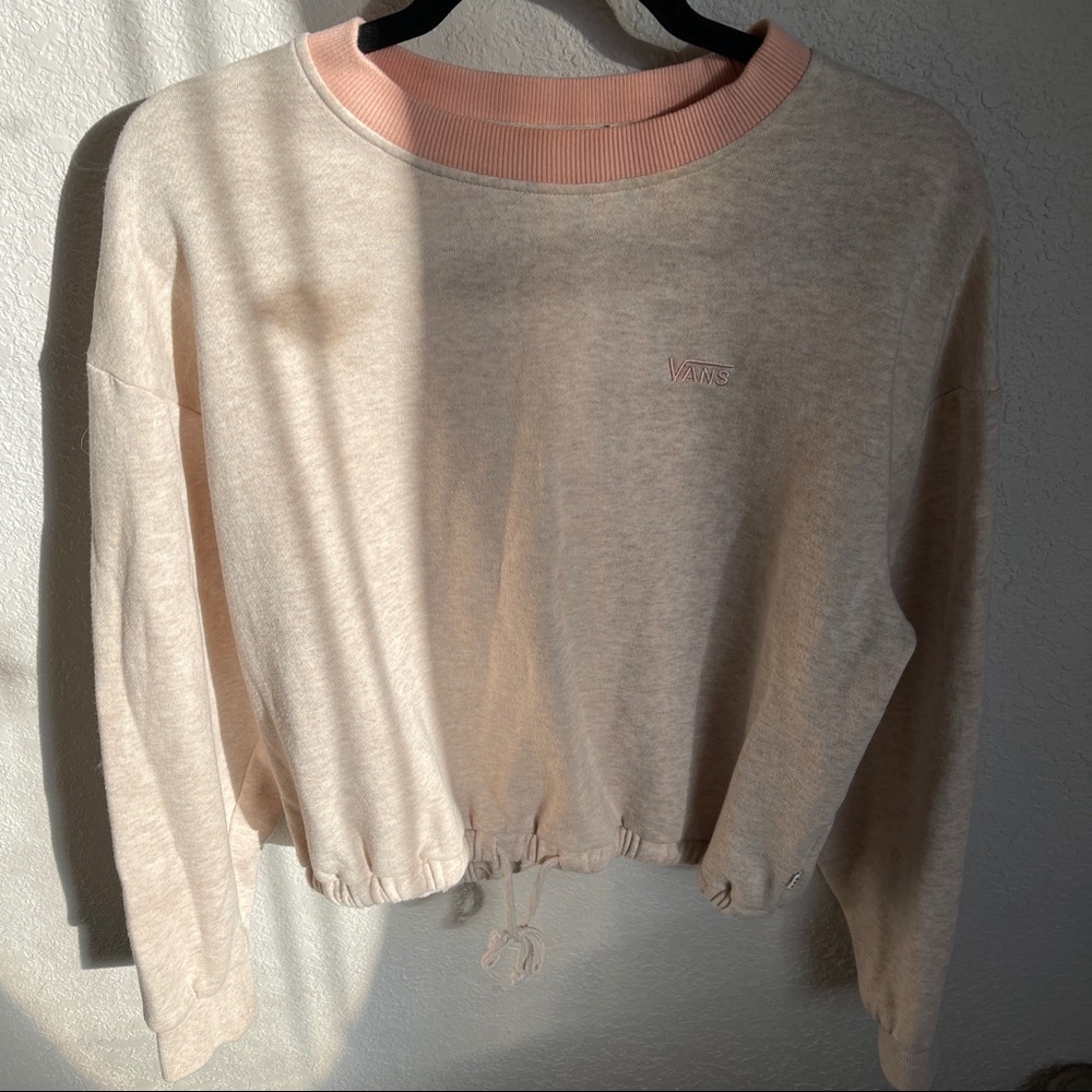 Vans Cinch Waist Crewneck Fleece Lined Sweater - Picture 2 of 8